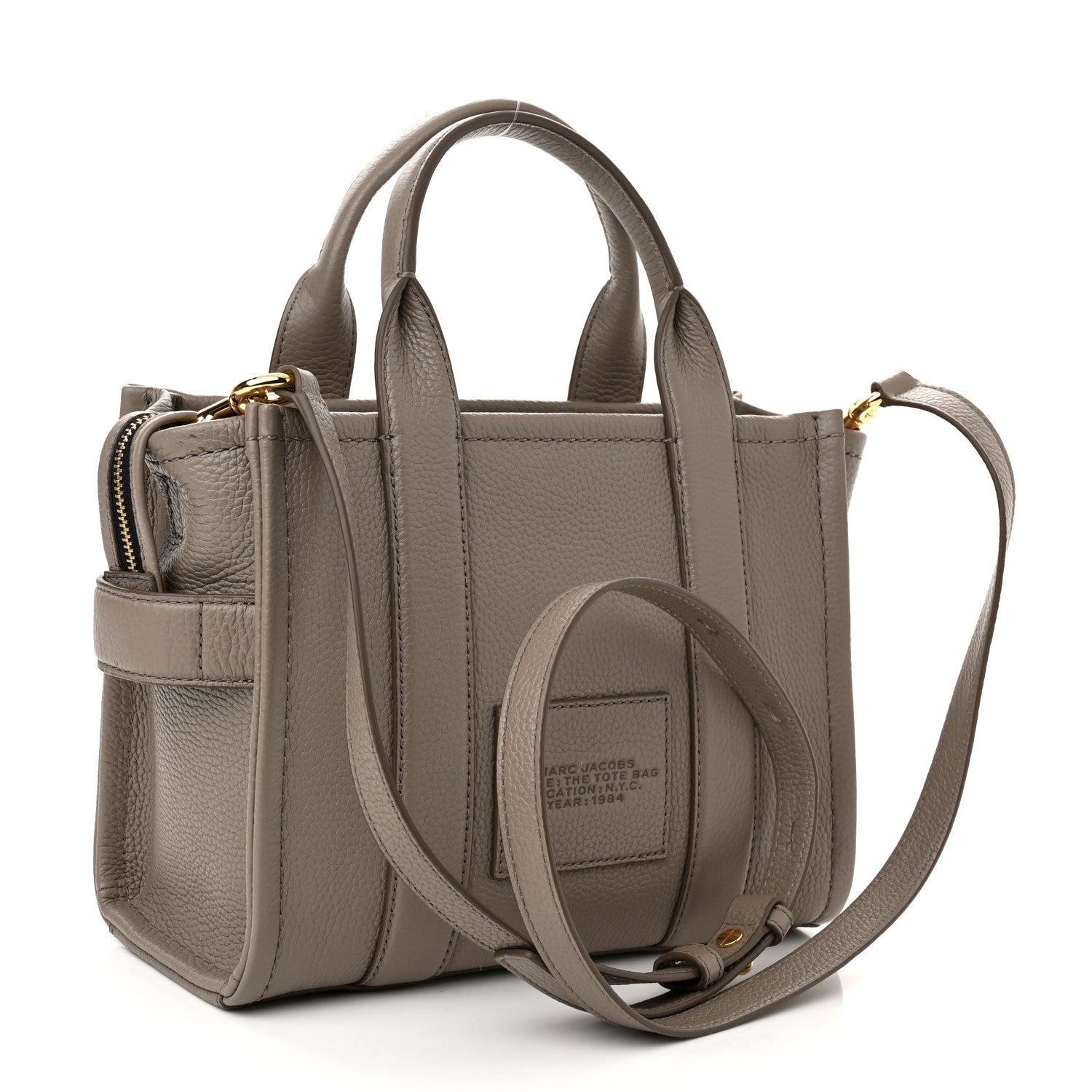 Marc Jacobs Grained Calfskin Small The Tote Bag Cement 3 of 10