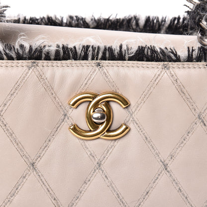 Chanel Tweed Calfskin Tweedy Shopping Tote Beige 12 of 12