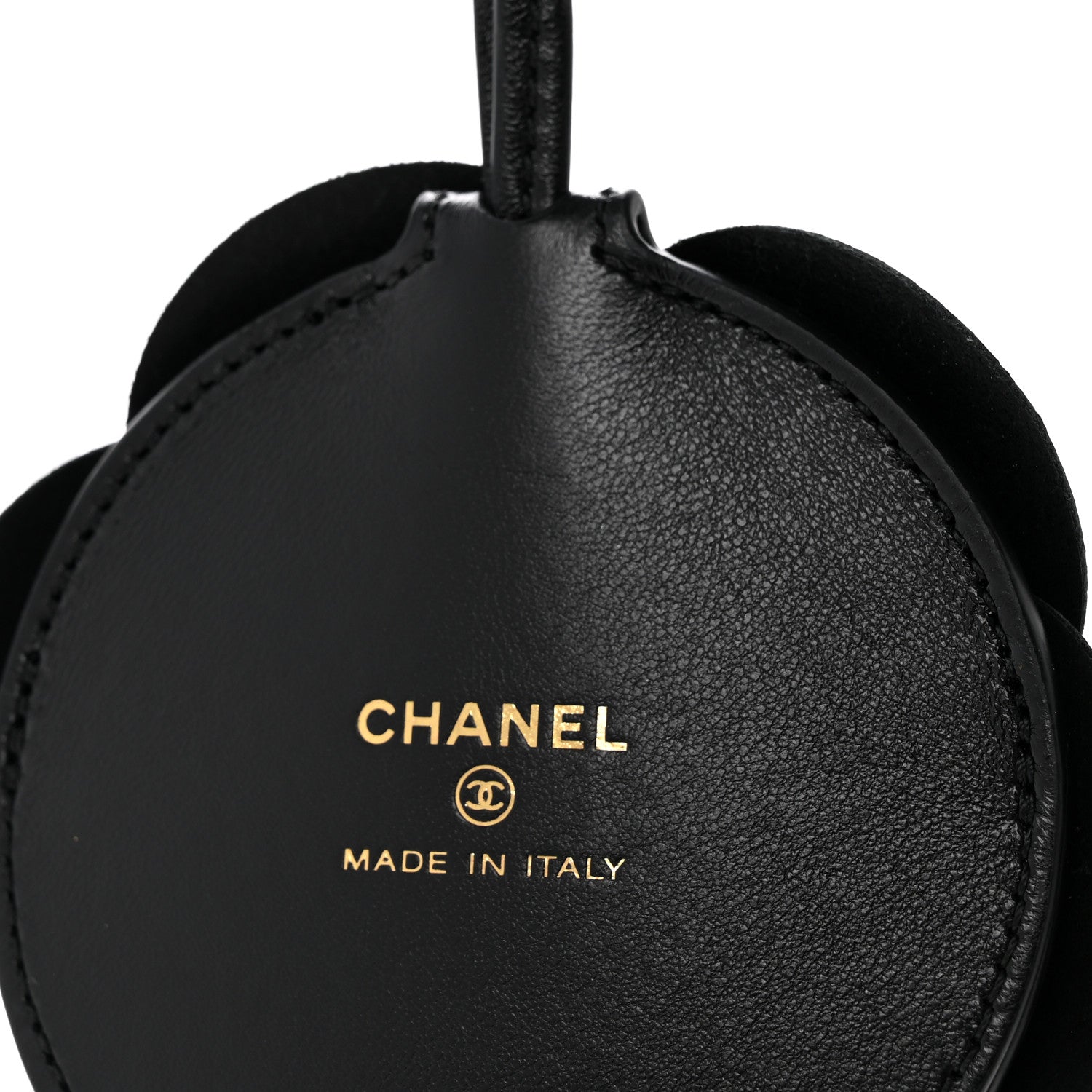 Chanel Lambskin Camellia Mini Bag Charm Black 3 of 5
