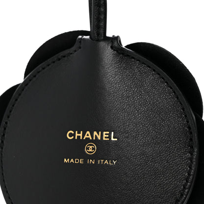Chanel Lambskin Camellia Mini Bag Charm Black 3 of 5