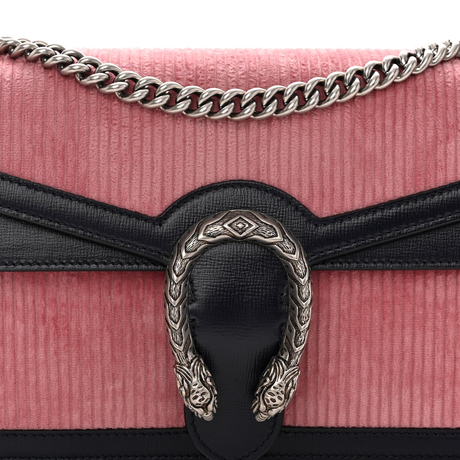 Gucci Lanzo Stretch Cord Azalea Calfskin Small Dionysus Shoulder Bag Pink Blue 8 of 10