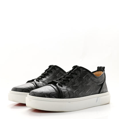 Christian Louboutin Toile Monogram Nappa Mens Adolon Junior Flat Sneakers 42 Black 4 of 11