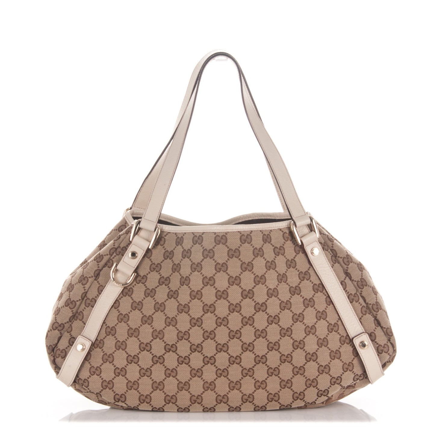 Monogram Medium Abbey Shoulder Bag Off White