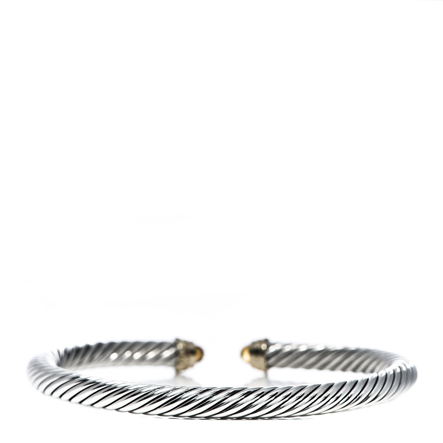 Sterling Silver 14K Yellow Gold Citrine 5mm Cable Classics Petite Color Bracelet