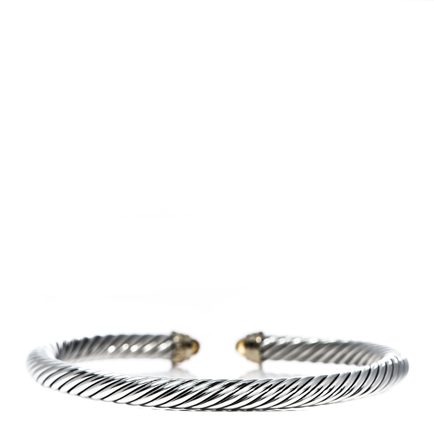 David Yurman Sterling Silver 14K Yellow Gold Citrine 5mm Cable Classics Petite Color Bracelet 3 of 5