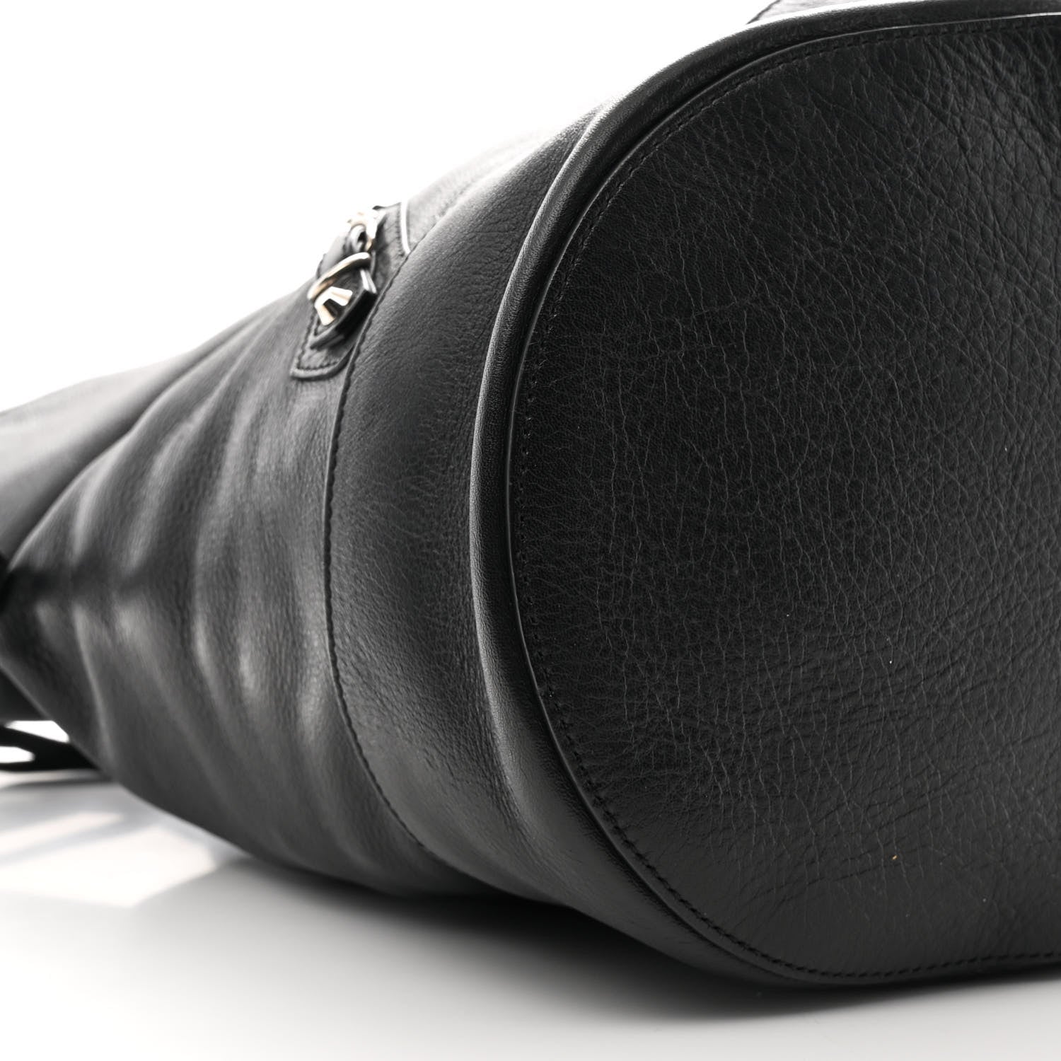 Balenciaga Veau Papier Classic Hardware Drop Bucket Bag Black