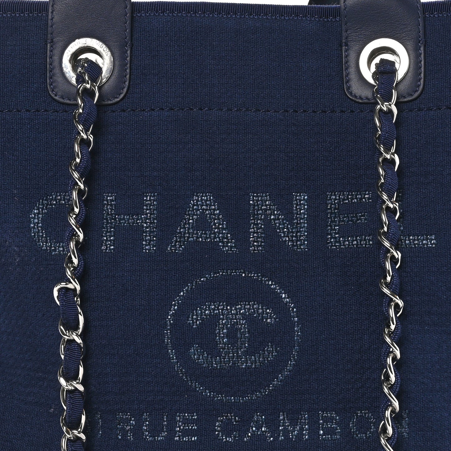 Mixed Fibers Medium Deauville Tote Navy