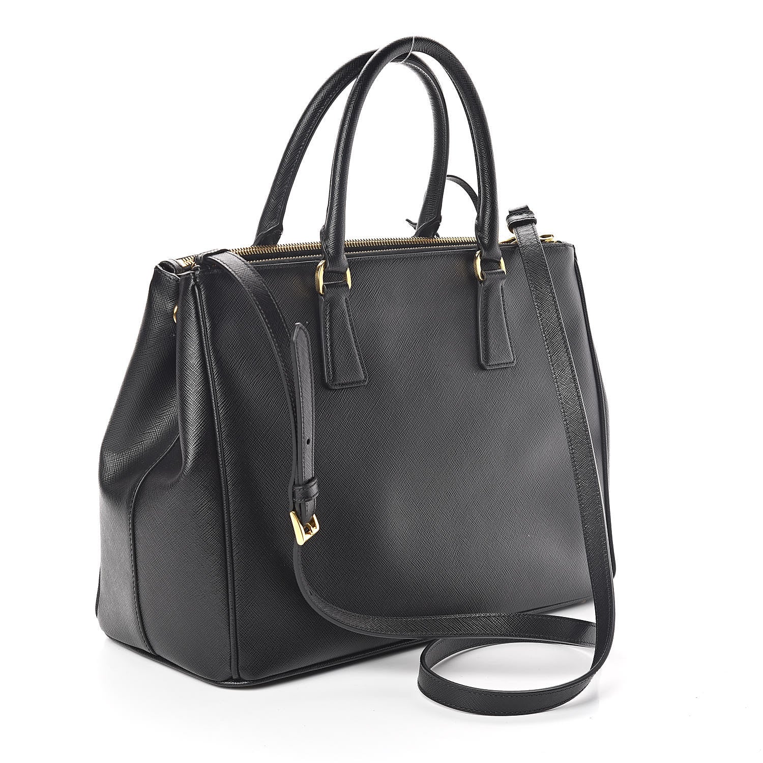 Prada Saffiano Medium Galleria Double Zip Tote Black 3 of 9