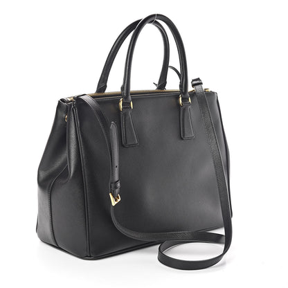 Prada Saffiano Medium Galleria Double Zip Tote Black 3 of 9