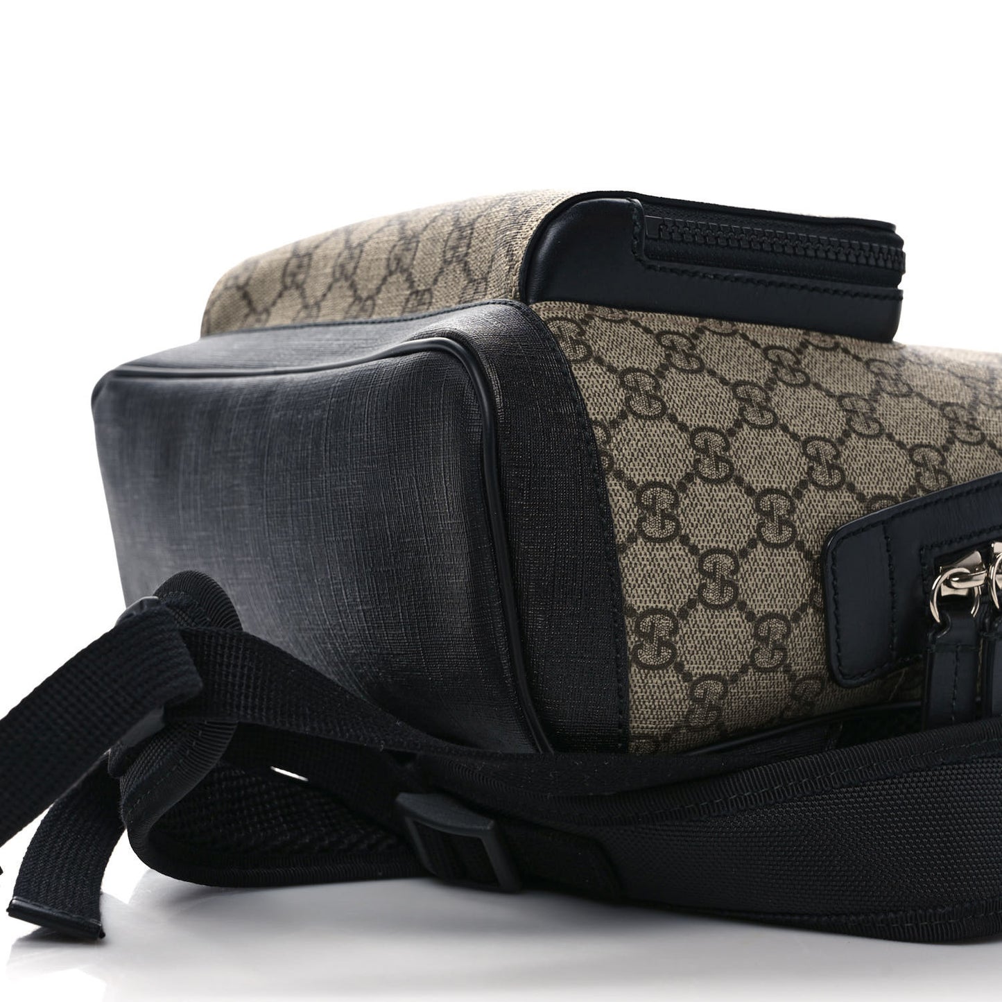 GG Supreme Monogram Small Eden Day Backpack Black