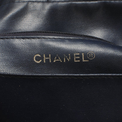 Chanel Lambskin Chevron Quilted Camera Case Navy 6 of 7
