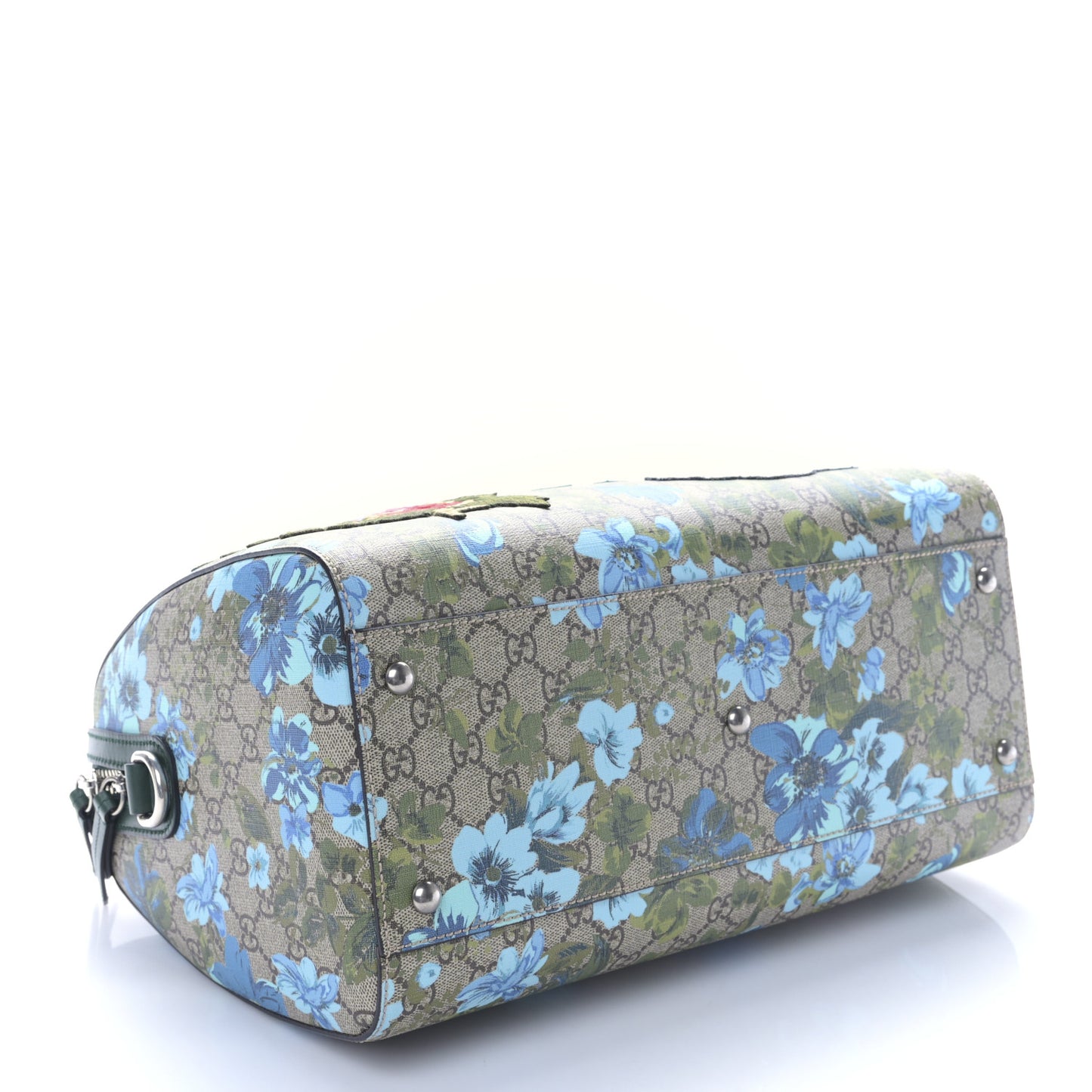 GG Supreme Monogram Bloom Butterfly Embroidered Medium Boston Green