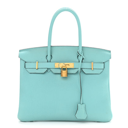 Hermes Togo Birkin 30 Bleu Atoll 1 of 9