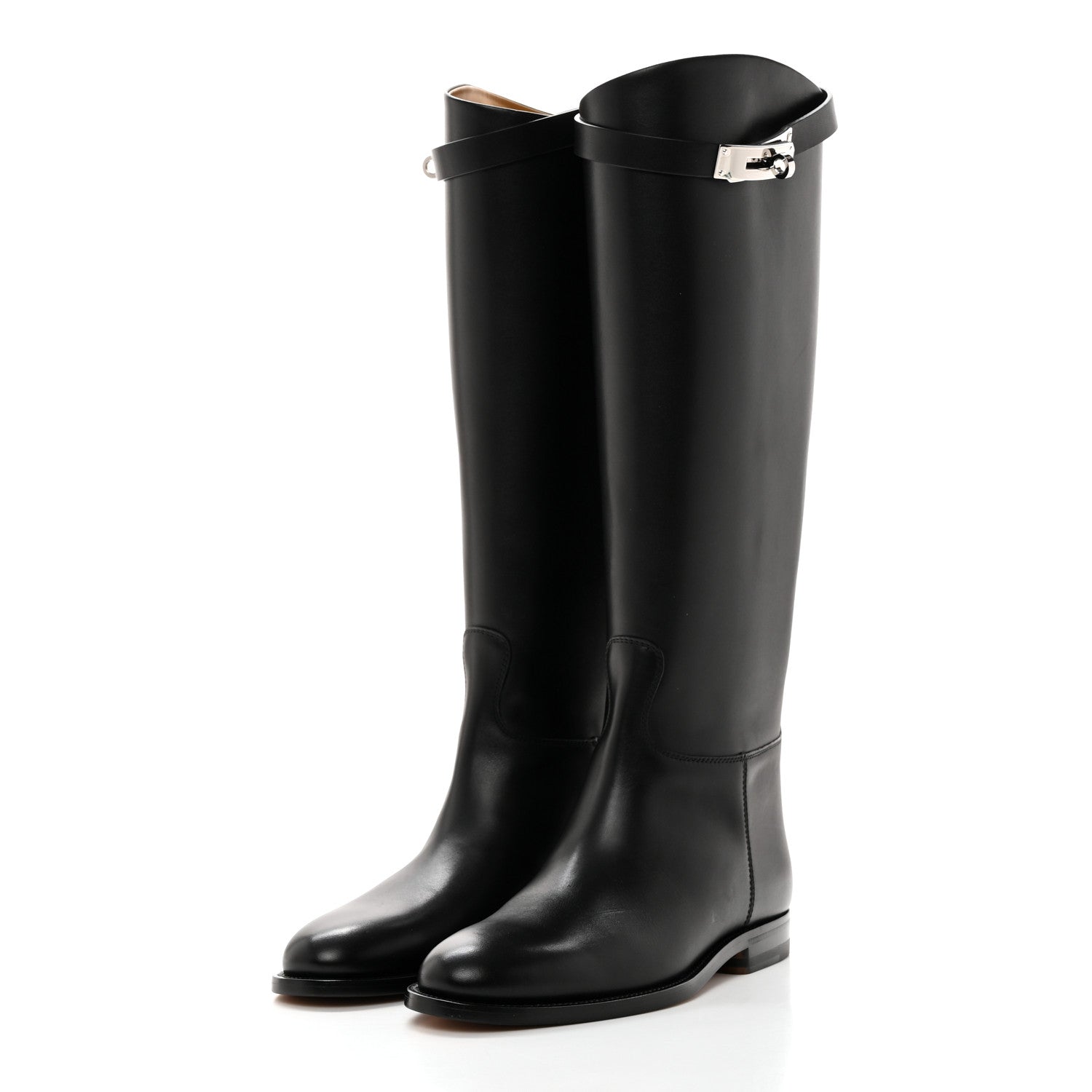 Hermes Box Kelly Jumping Boots 35.5 Black 3 of 9
