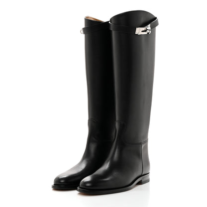 Hermes Box Kelly Jumping Boots 35.5 Black 3 of 9