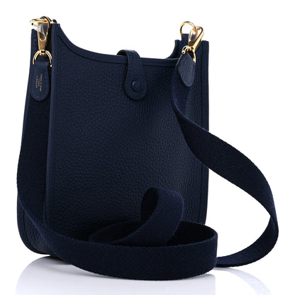 Hermes Taurillon Clemence Amazone Evelyne TPM Bleu Nuit Bleu Indigo 3 of 10