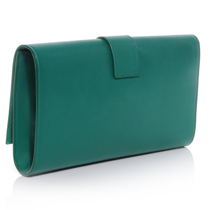 Saint Laurent Leather Classic Y Clutch Green 3 of 8