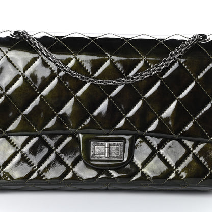 Chanel Patent Quilted 2.55 Reissue 227 Flap Dark Green 8 of 10