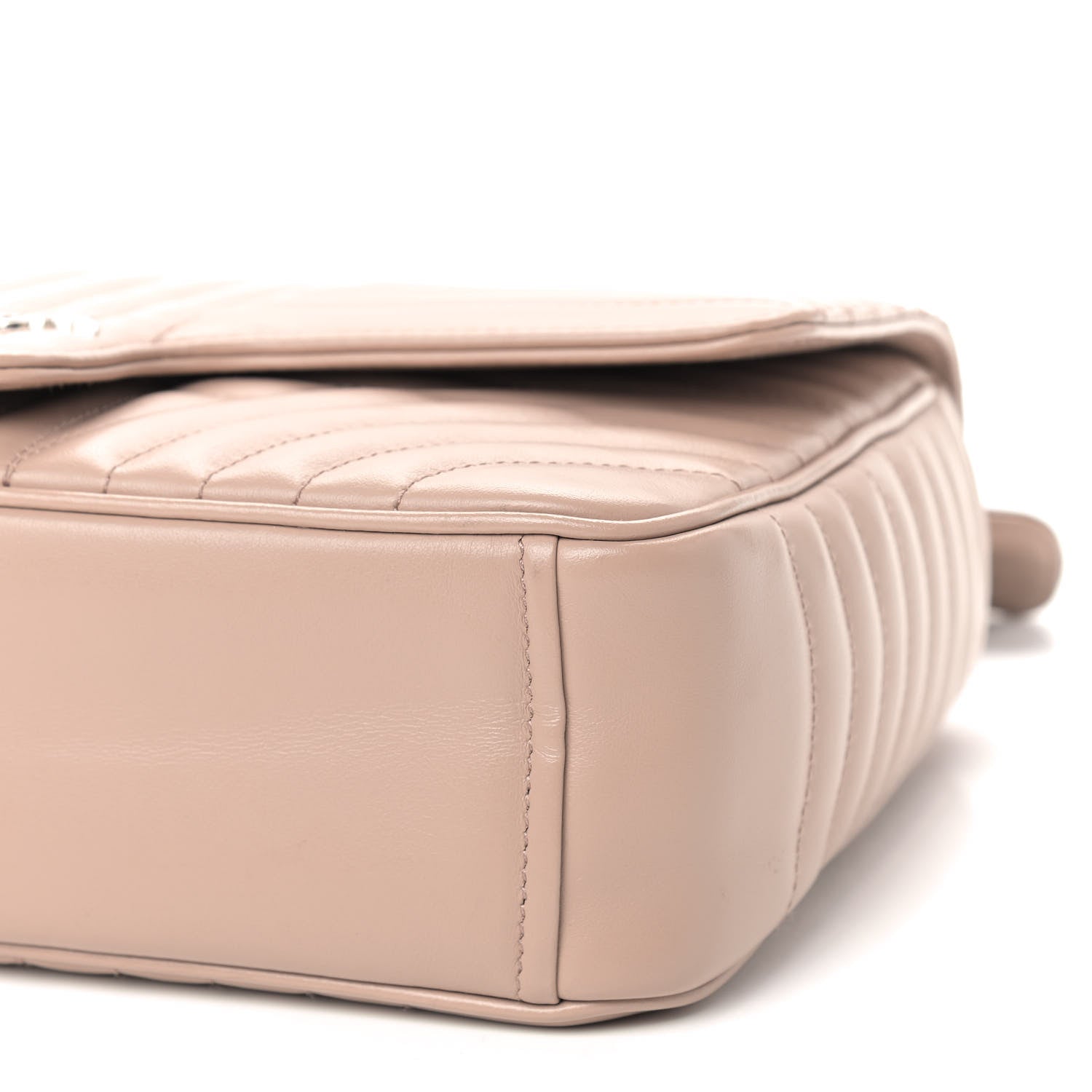 Prada Soft Calfskin Impunture Diagramme Large Chain Flap Shoulder Bag Cipria 7 of 13