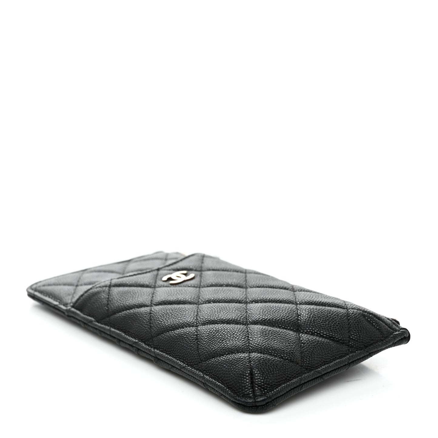 Caviar Quilted Classic iPhone Pouch Black