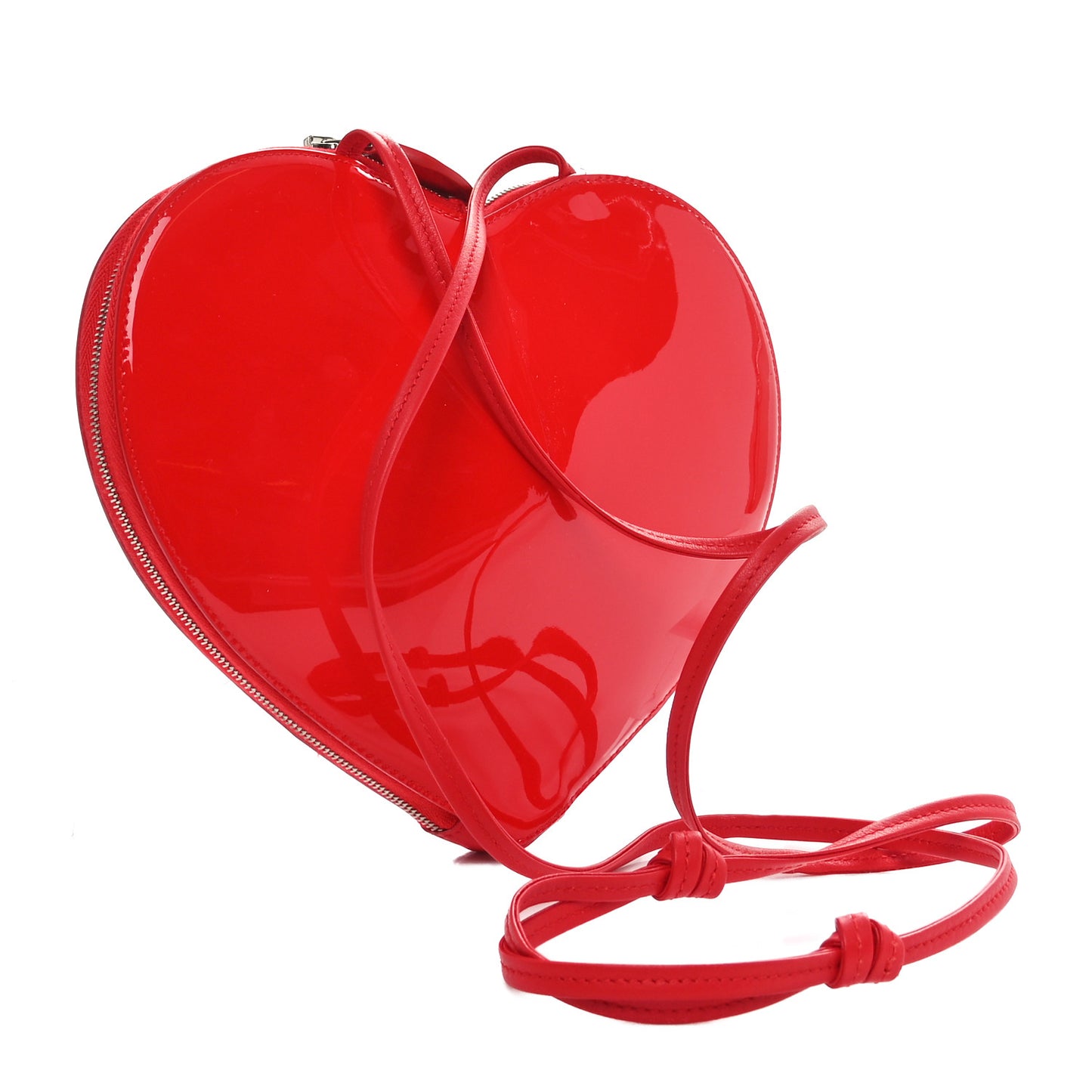 Patent Calfskin Le Coeur Bag Rouge Vermillon
