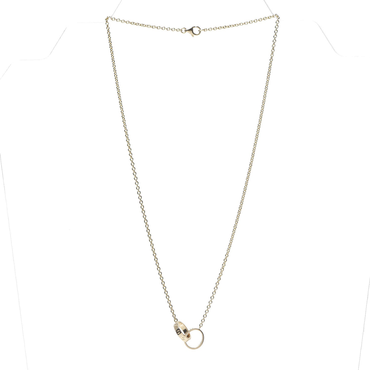Cartier 18K Yellow Gold Interlocking LOVE Necklace 2 of 7