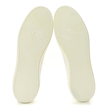 Chanel Calfskin Mens CC Sneakers 41 White 6 of 10