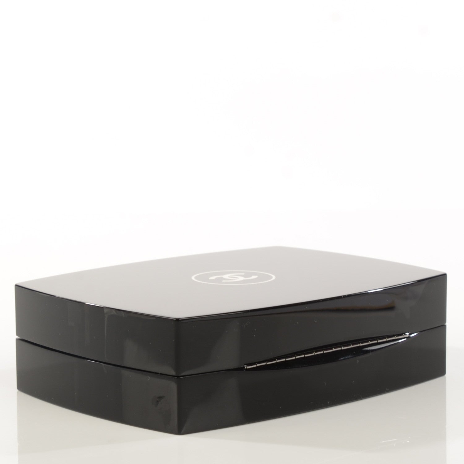 Chanel Plexiglass Compact Box Clutch Black 4 of 8