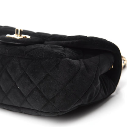 Chanel Velvet Quilted Mini Rectangular Pearl Crush Flap Black 7 of 10
