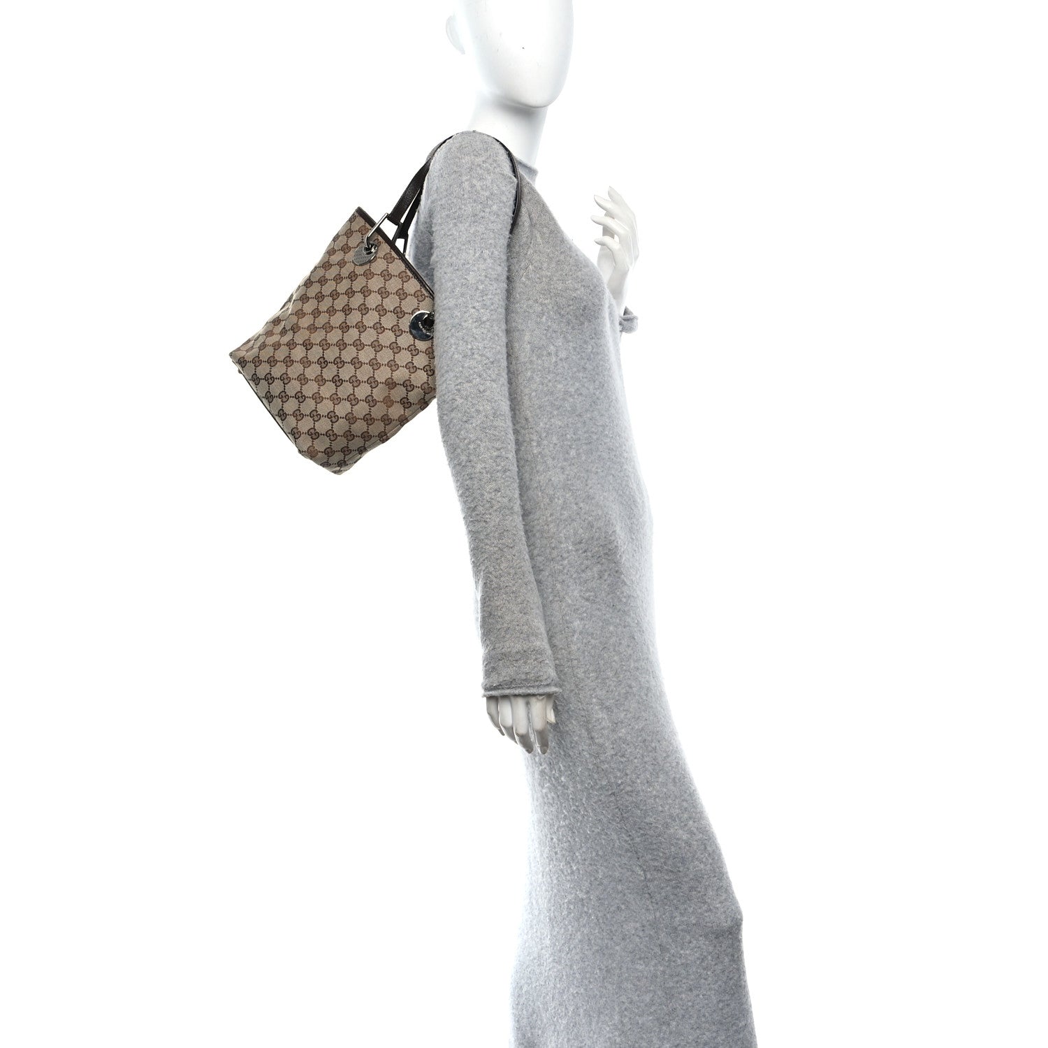 Gucci Monogram Small Eclipse Tote Brown 2 of 10