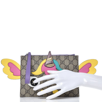 Gucci GG Supreme Monogram Kid's Unicorn Zip Pouch Multicolor 2 of 9