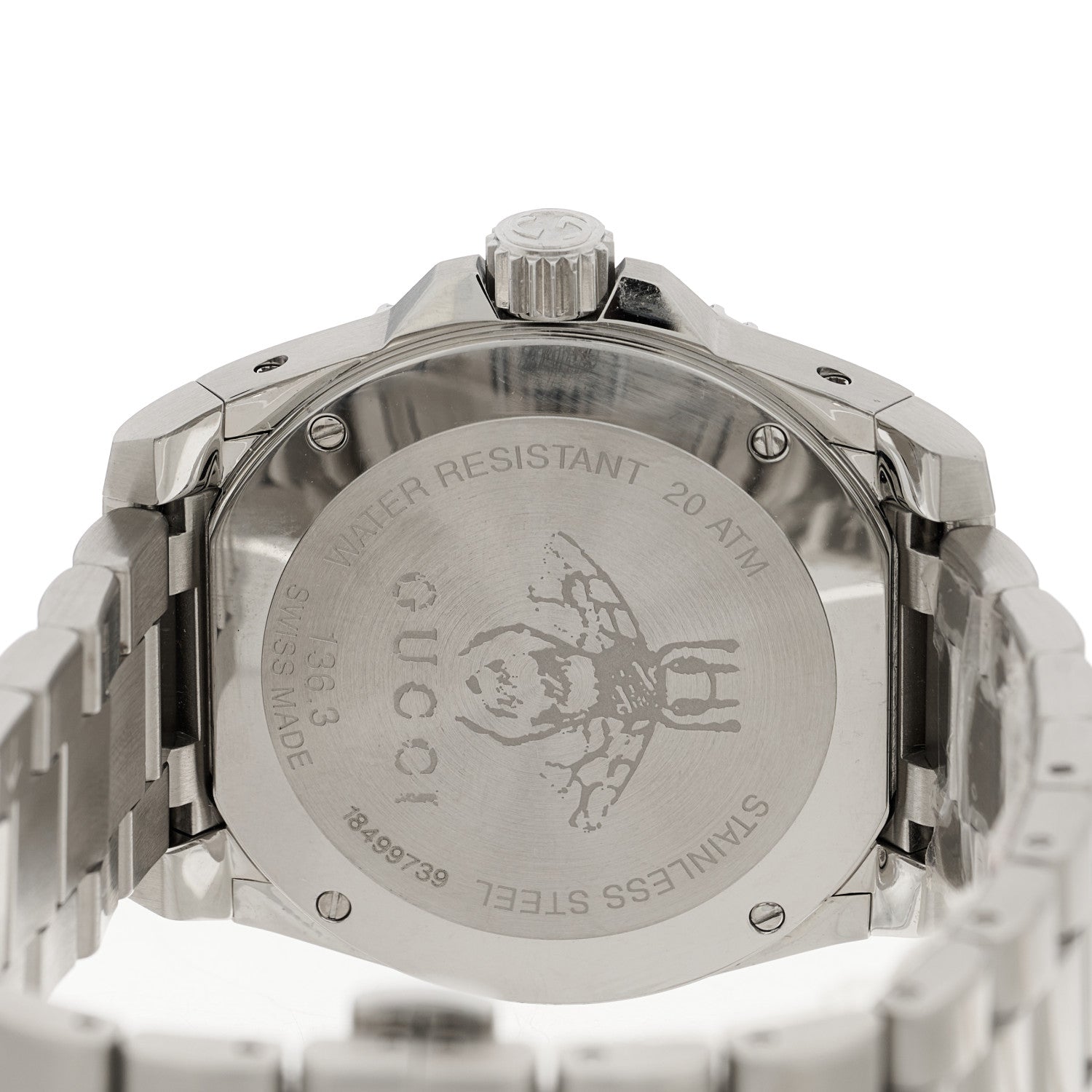 Gucci Stainless Steel 40mm Dive Quartz Watch White 4 of 4