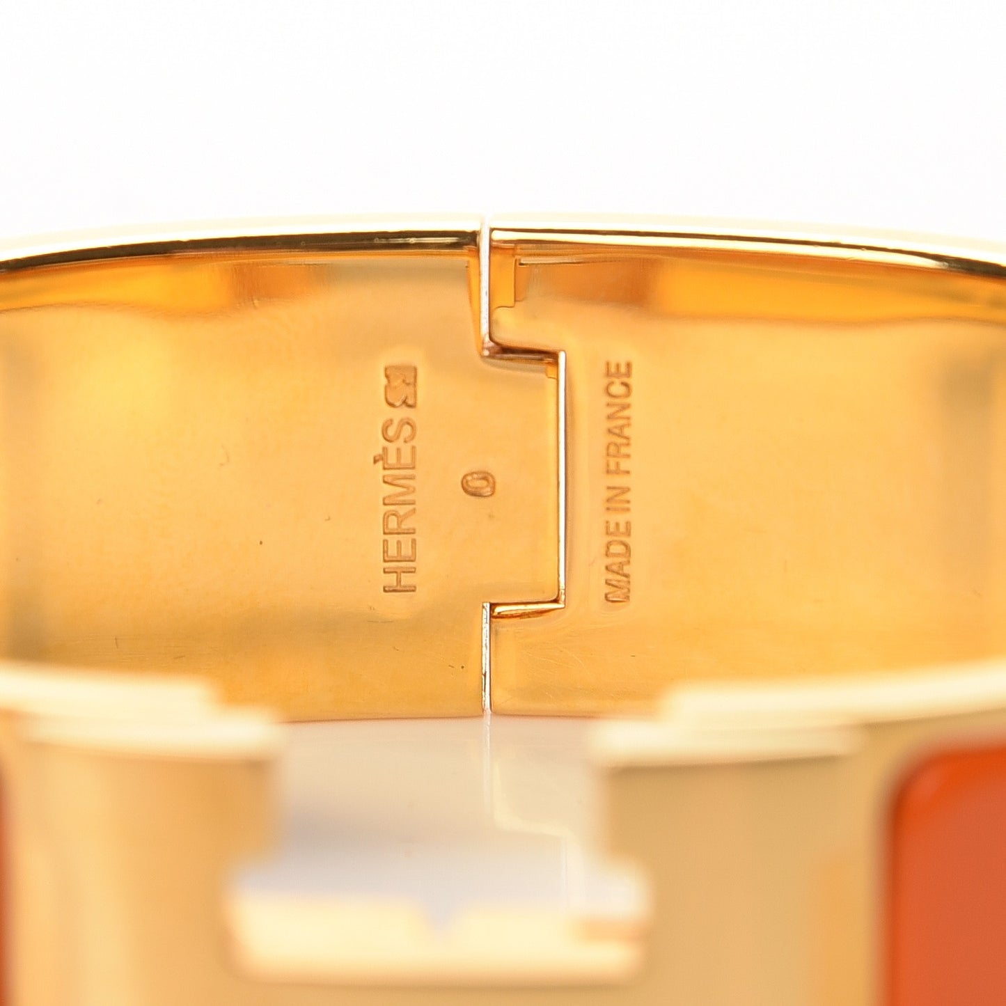 Enamel Wide Clic Clac H Bracelet GM Orange