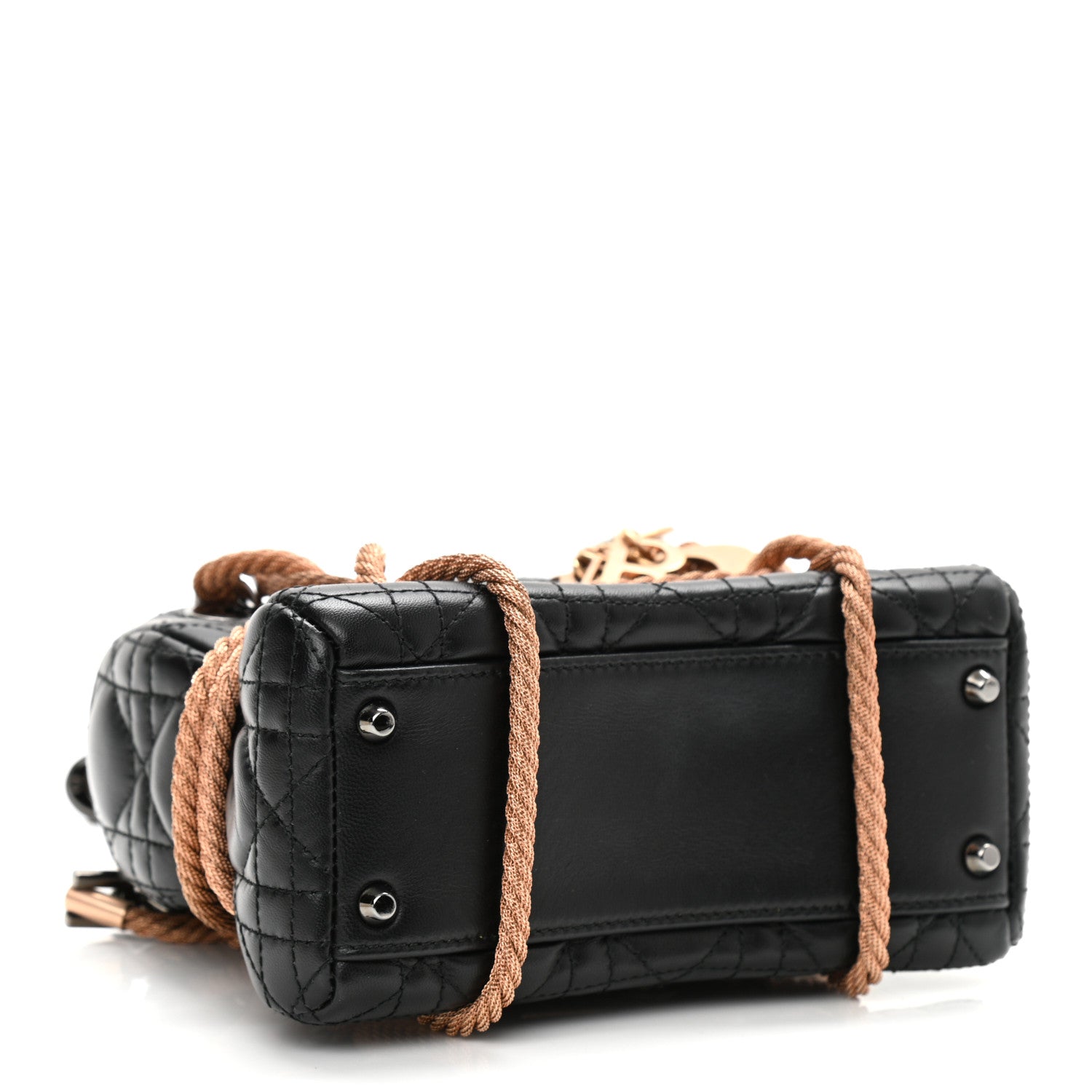 Christian Dior Lambskin Cannage Mini Morgane Tschiember Lady Dior Black 4 of 10