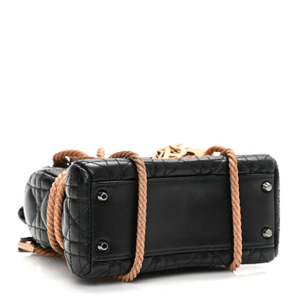 Christian Dior Lambskin Cannage Mini Morgane Tschiember Lady Dior Black 4 of 10