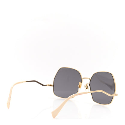 Gucci Metal Frame Sunglasses GG0972S Gold Brown 4 of 10