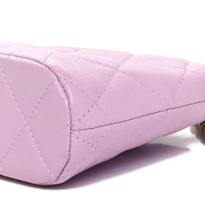 Chanel Caviar Quilted Clutch with Chain Light Purple 10 of 11