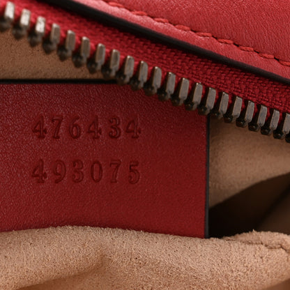 Gucci Calfskin Matelasse GG Marmont Belt Bag 95 38 Hibiscus Red 7 of 11