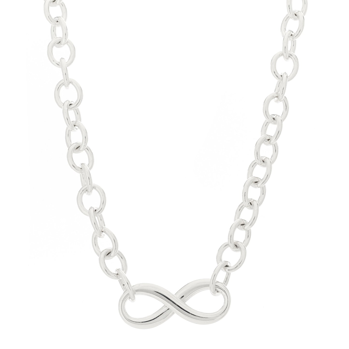 Sterling Silver Infinity Link Necklace