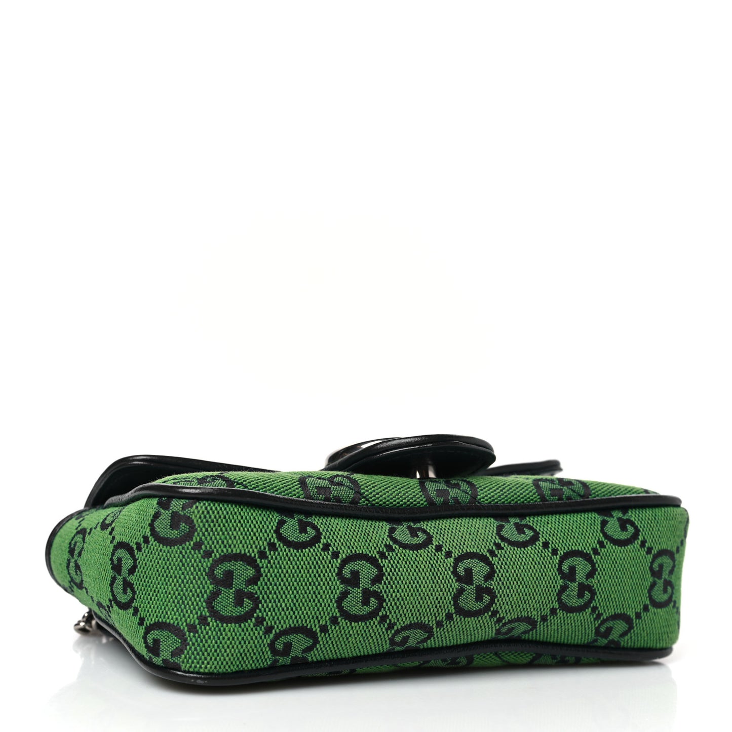 Monogram Multicolor Matelasse Diagonal Super Mini GG Marmont Shoulder Bag Green Blue