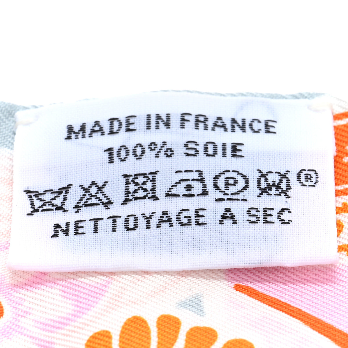 Hermes Silk Bingata Twilly Orange Rose Gris 3 of 3
