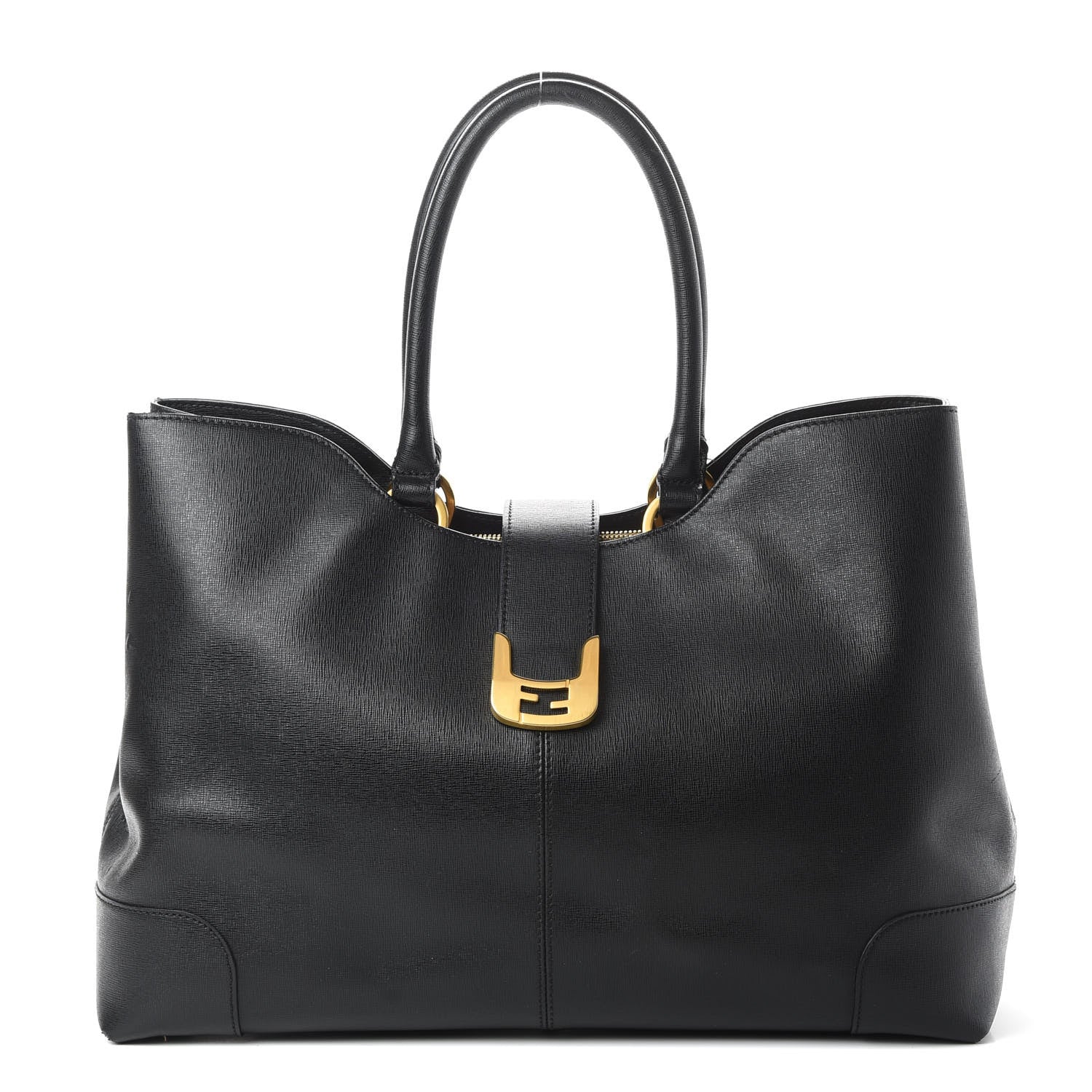 Fendi Vitello Elite Chameleon Shopper Tote Black 1 of 13