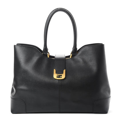 Fendi Vitello Elite Chameleon Shopper Tote Black 1 of 13
