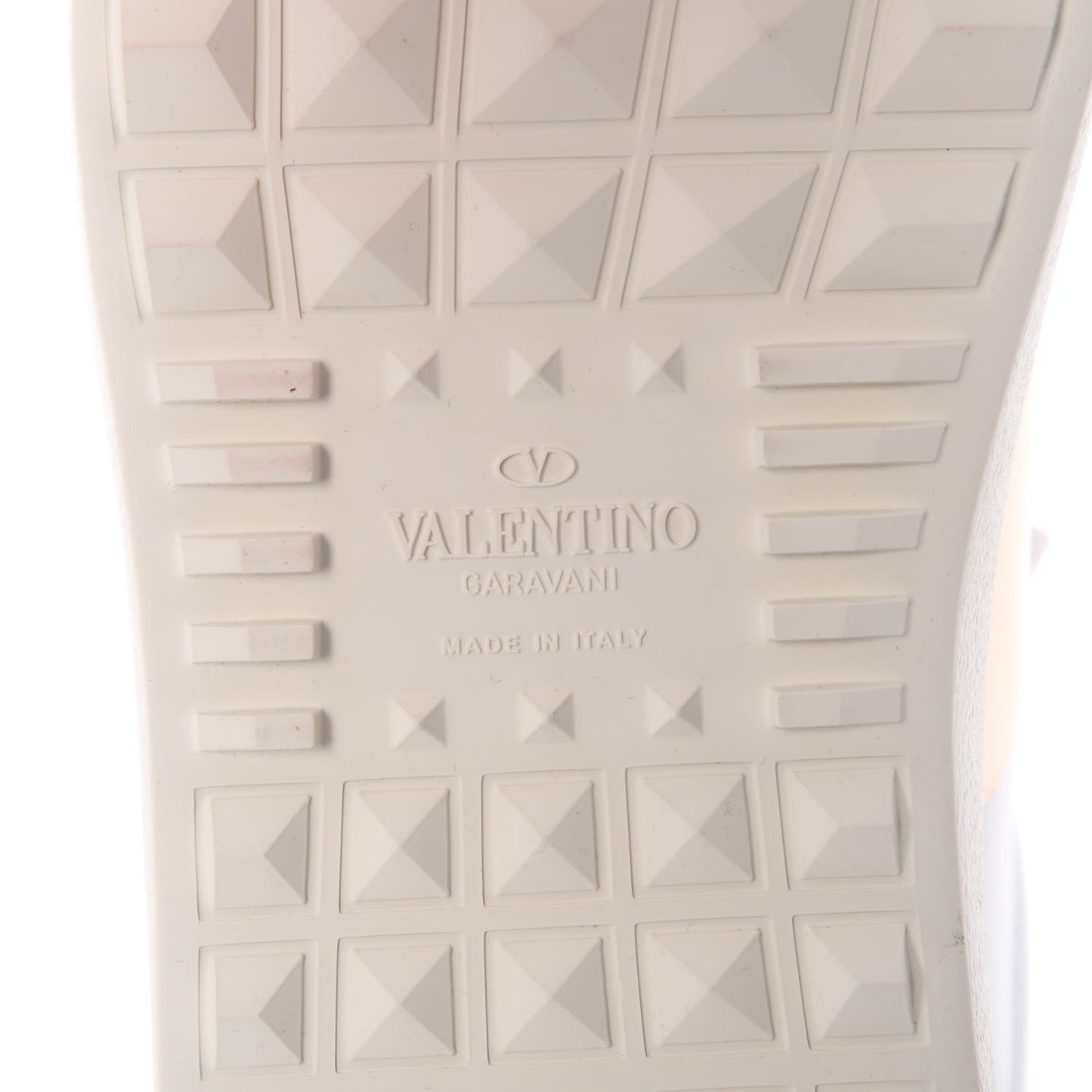 Calfskin Rockstud Open Sneakers 40 White Rose Gold