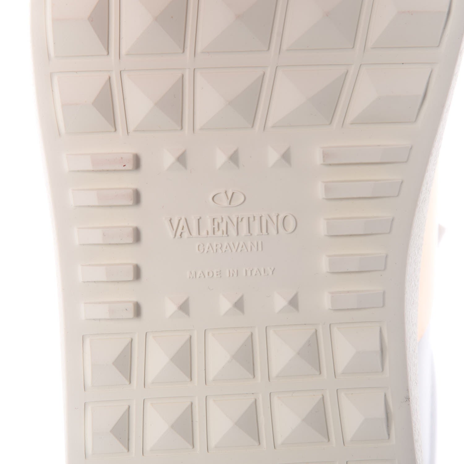 Valentino Garavani Calfskin Rockstud Open Sneakers 40 White Rose Gold 5 of 8