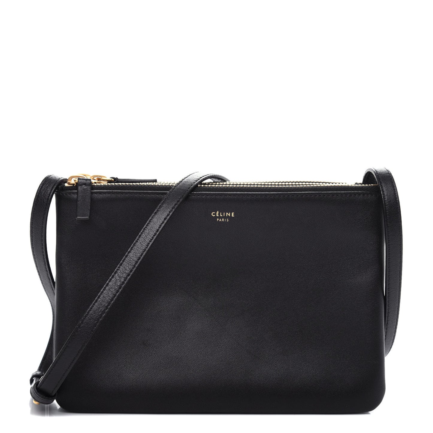 Lambskin Small Trio Crossbody Bag Black
