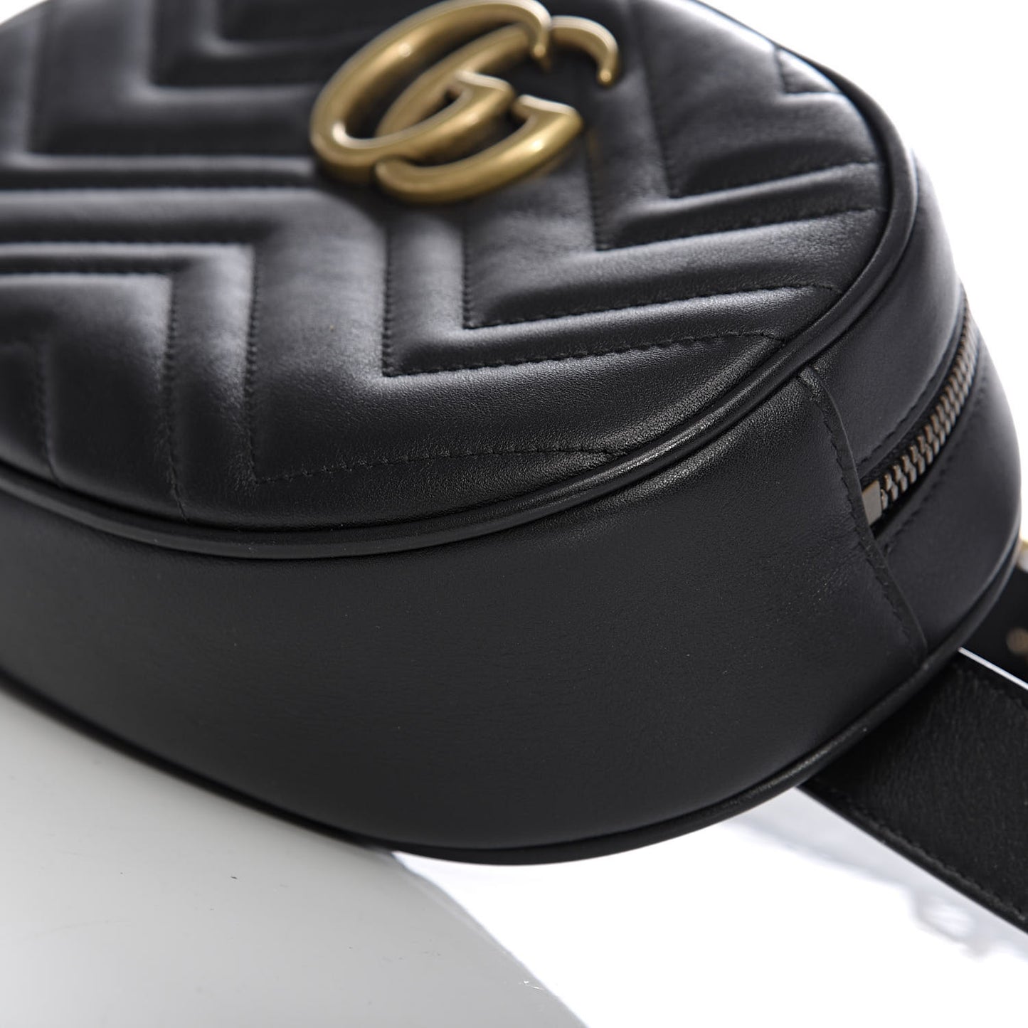 Calfskin Matelasse GG Marmont Belt Bag 75 30 Black