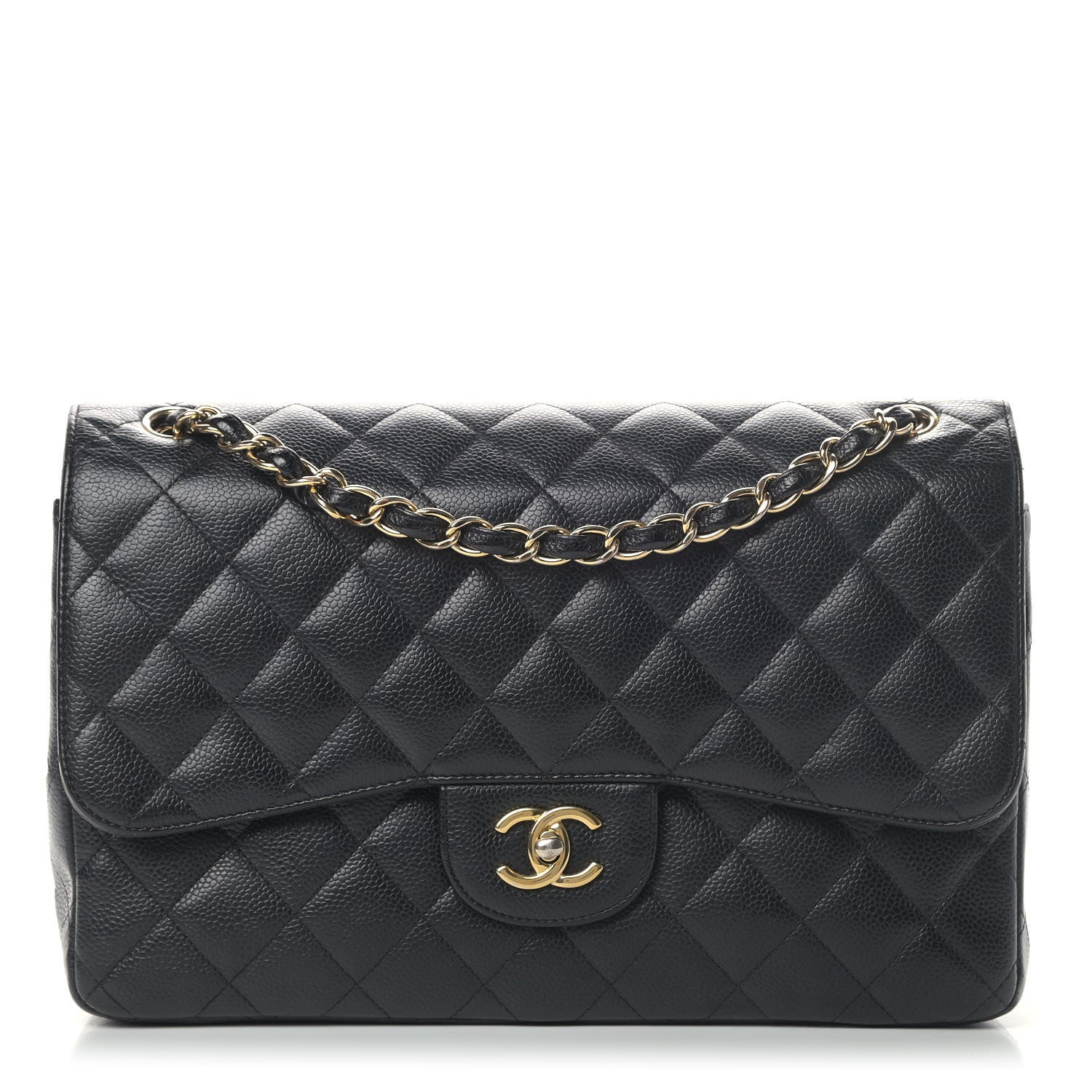 Chanel Caviar Quilted Jumbo Double Flap Black 1 of 9
