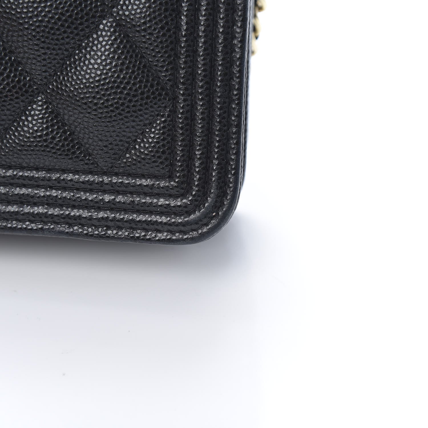 Chanel Caviar Quilted Boy Wallet On Chain WOC Black 15 of 15