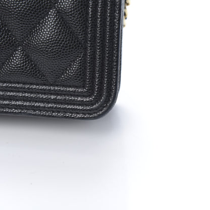 Chanel Caviar Quilted Boy Wallet On Chain WOC Black 15 of 15